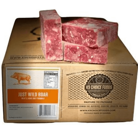 K9 Choice Just Wild Boar Meat and Bone Formula 20lb
