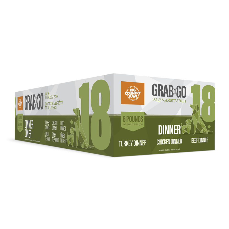 Big Country Raw Grab N Go Dinner Deal Frozen Dog Food, 18-lb