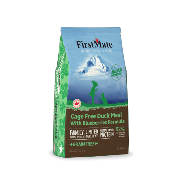 FirstMate Cage Free Duck Meal with Blueberries Limited Ingredient Grain-Free Dry Cat Food bag