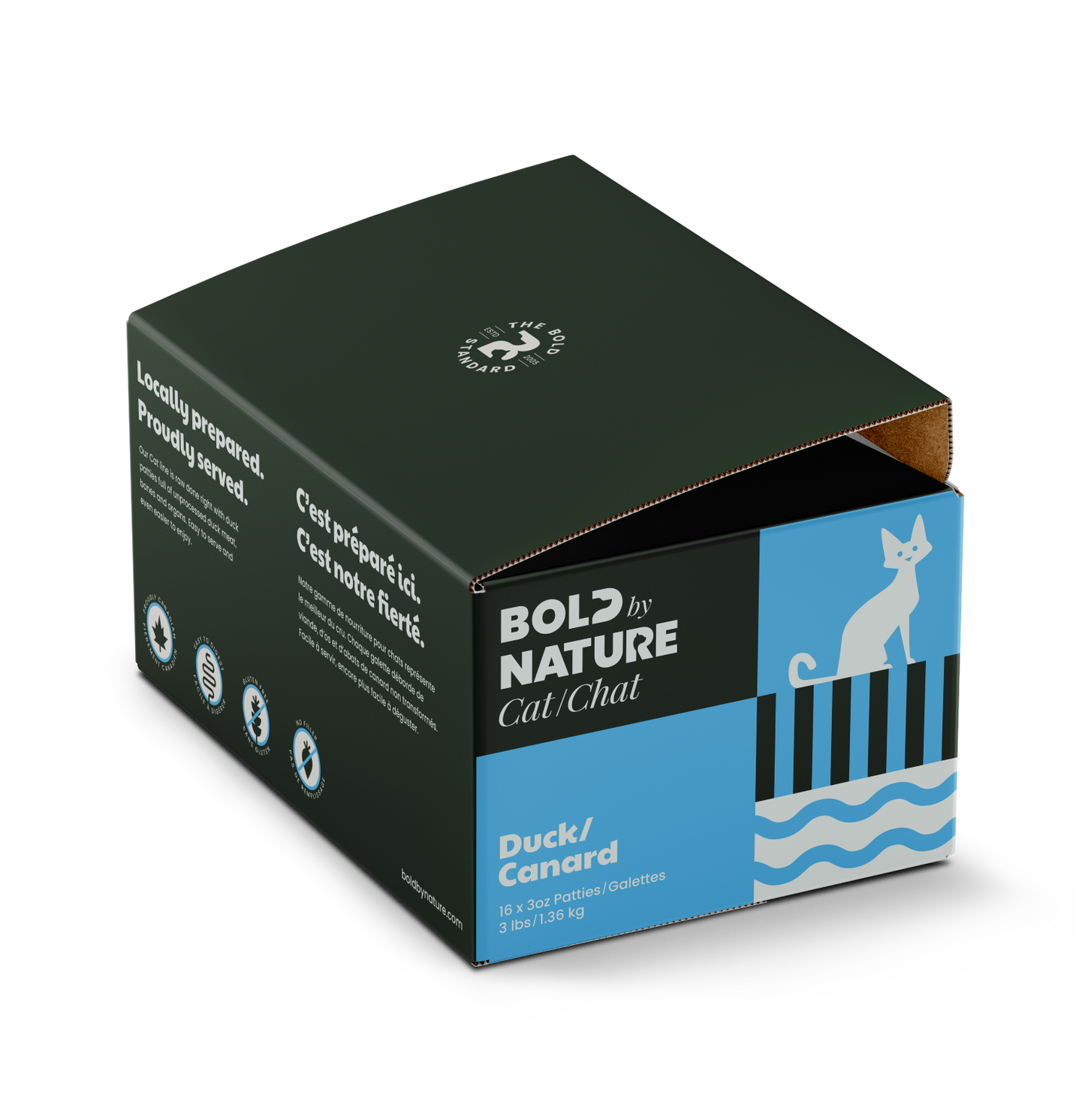 Bold by Nature Cat Duck Patties 3lb