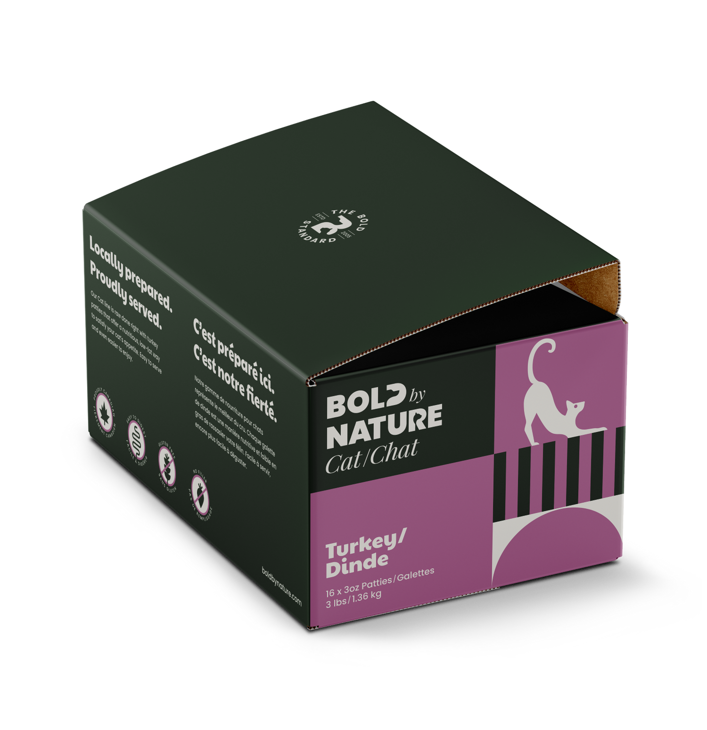Bold by Nature Cat Turkey Patties 3lb