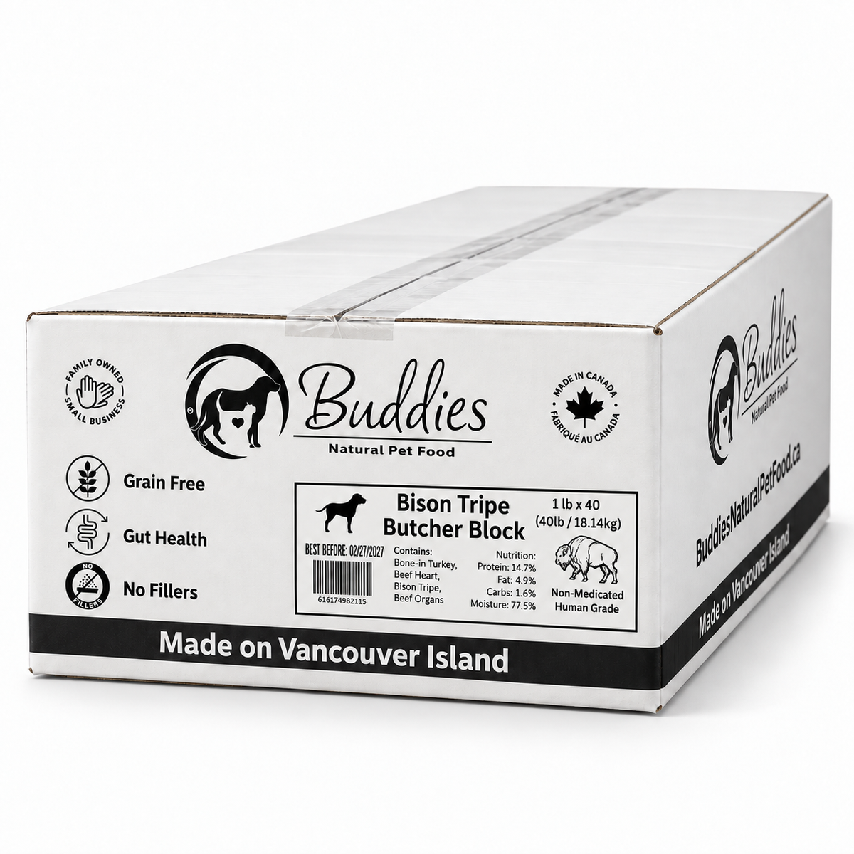 Buddies Bison Tripe Butcher Block