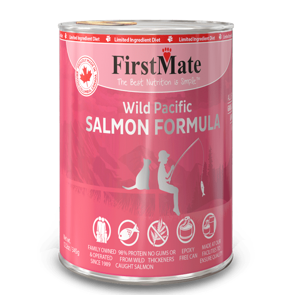 FirstMate Salmon Limited Ingredient Grain-Free Canned Cat Food, 12.2-oz - 12 count