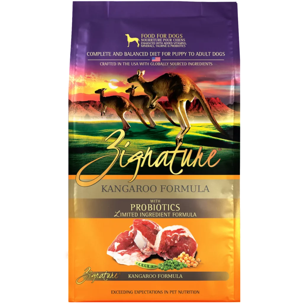 Zignature Kangaroo Limited Ingredient Formula Grain-Free Dry Dog Food bag