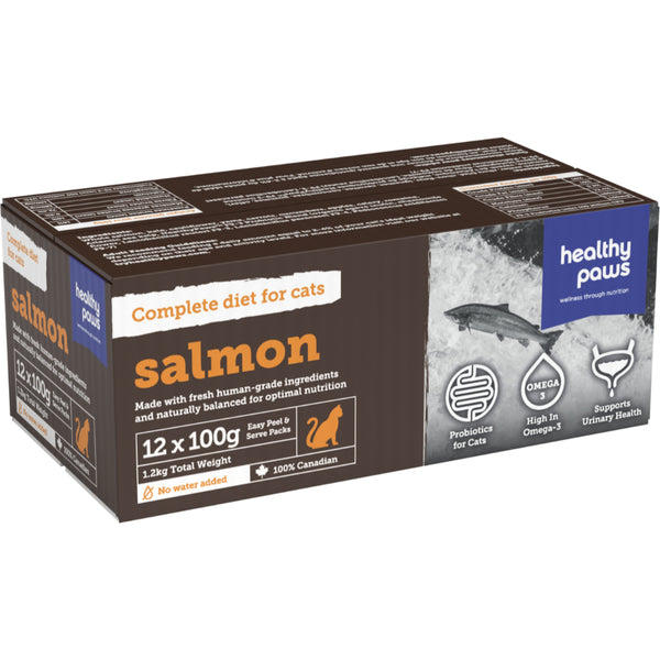 Healthy Paws Frozen Complete Dinner Salmon for Cats 1.2kg