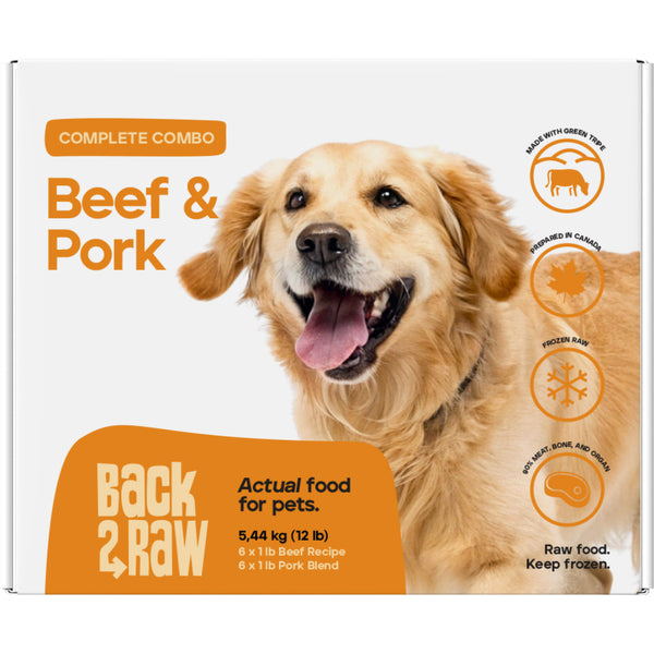Back2Raw Frozen Complete Beef/Pork Blend 12LB