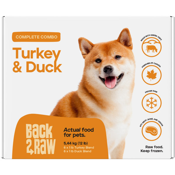 Back2Raw Frozen Complete Turkey/Duck Blend 12LB