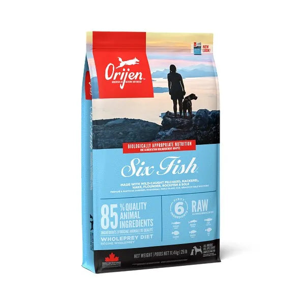 Orijen Six Fish Dry Dog Food bag