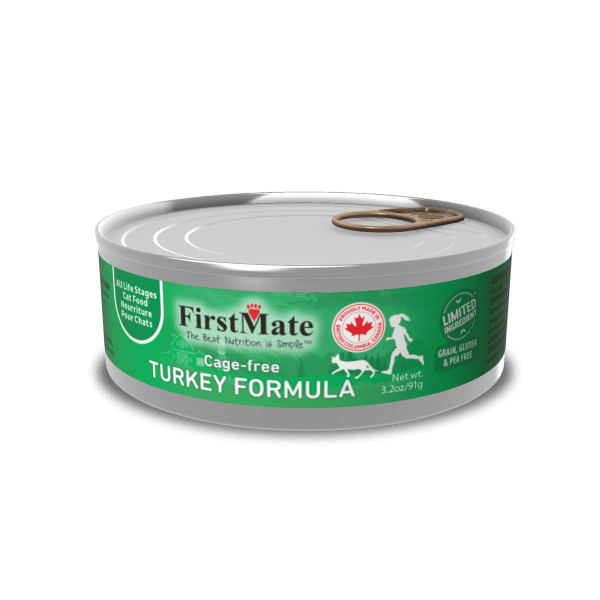 FirstMate Limited Ingredient Cage-Free Turkey Wet Cat food, 3.2-oz - 24 count