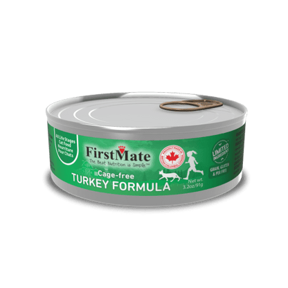 FirstMate Limited Ingredient Cage-Free Turkey Wet Cat food, 3.2-oz - 24 count