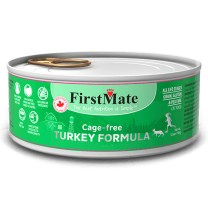 FirstMate Turkey Limited Ingredient Grain-Free Canned Cat Food, 5.5-oz - 24 count