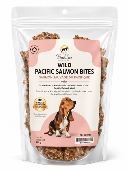 Buddies Gently Dehydrated Wild Pacific Salmon Bites, 150g
