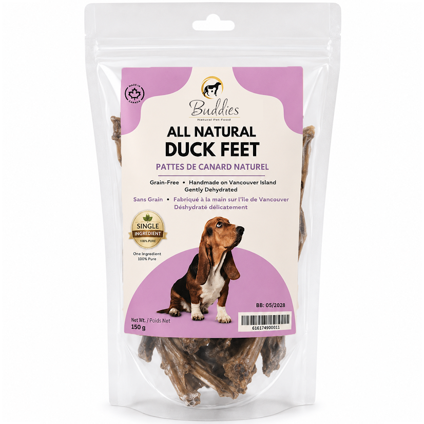Buddies Gently Dehydrated All Natural Duck Feet, 150g