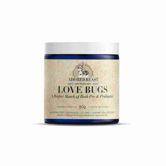 Adored Beast Apothecary Love Bugs Pre and Probiotic for Dogs and Cats (CA), 40-gram