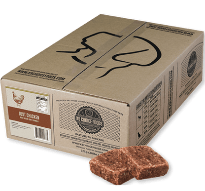 K9 Choice Foods Just Chicken Meat and Bone Formula Frozen Food, 20-lb