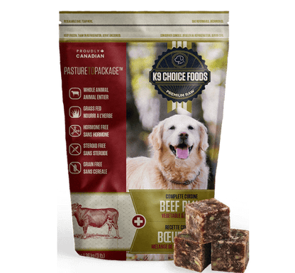 K9 Choice Foods Complete Cuisine Beef Plus Frozen Dog Food
