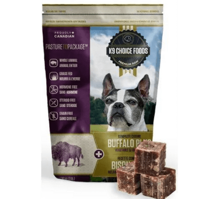 K9 Choice Foods Complete Cusine Buffalo Plus Frozen Dog Food