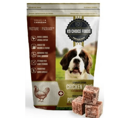 K9 Choice Food Complete Cuisine Chicken Plus Frozen Dog Food