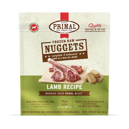 Primal Lamb Nuggets for Dogs 3lb