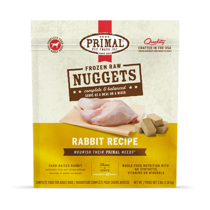 Primal Rabbit Nuggets for Dogs 3lb