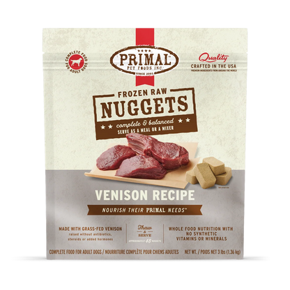 Primal Venison Nuggets for Dogs 3lb