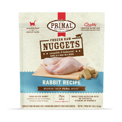 Primal Raw Nuggets Rabbit 3lb