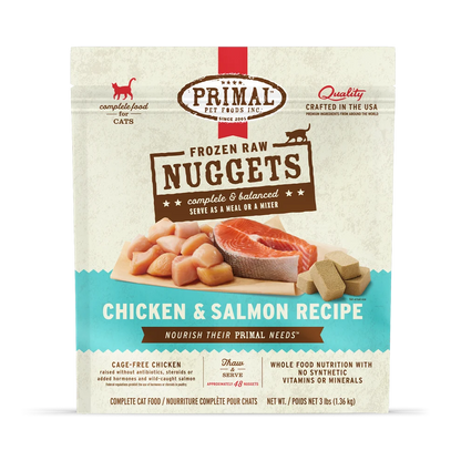 Primal Raw Nuggets Chicken & Salmon 3lb