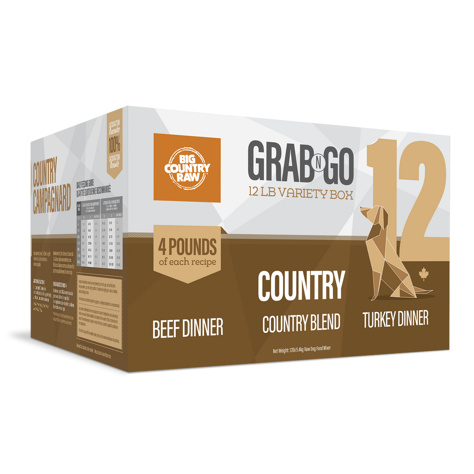 Big Country Raw Grab N Go Country Deal Frozen Dog Food, 12-lb