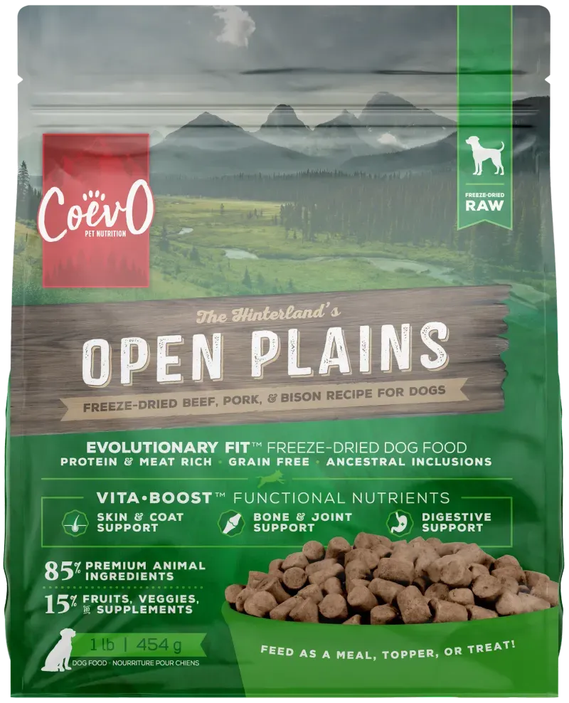 Coevo Open Plains Freeze-Dried Raw Food, 1-lb