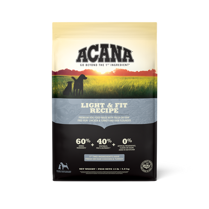 ACANA Light and Fit Dry Dog Food bag