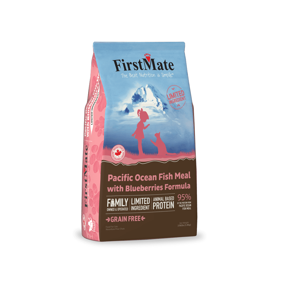 FirstMate Pacific Ocean Fish Meal with Blueberries Limited Ingredient Diet Grain-Free Dry Cat Food bag