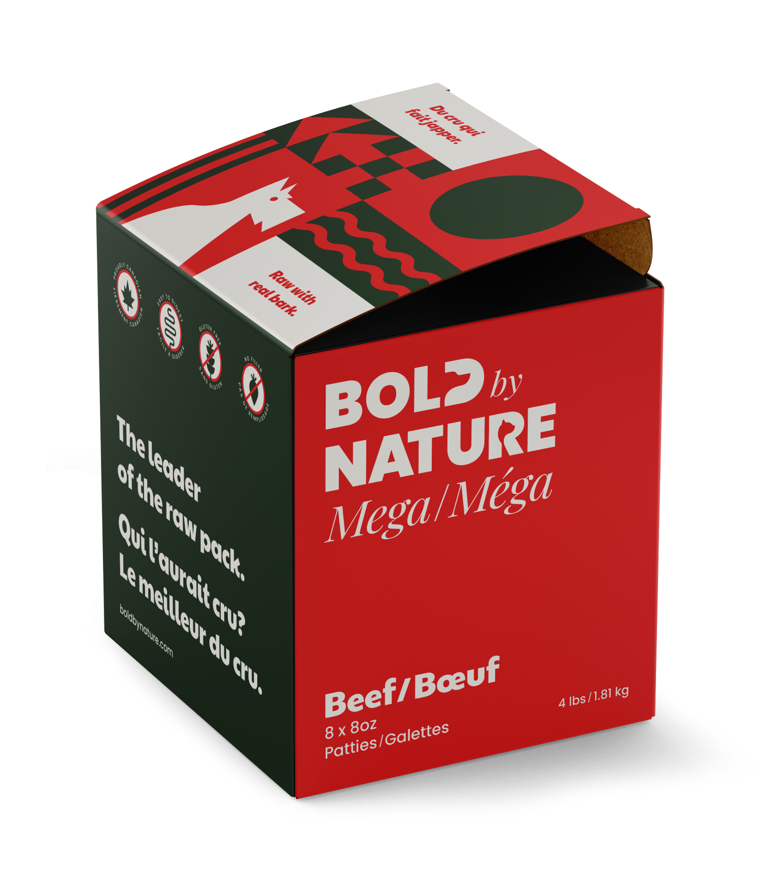 Bold by Nature Dog Mega Beef Patties