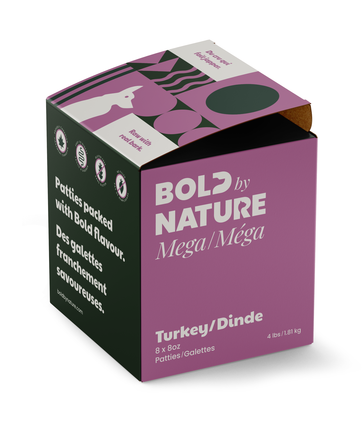 Bold by Nature Dog Mega Turkey Patties