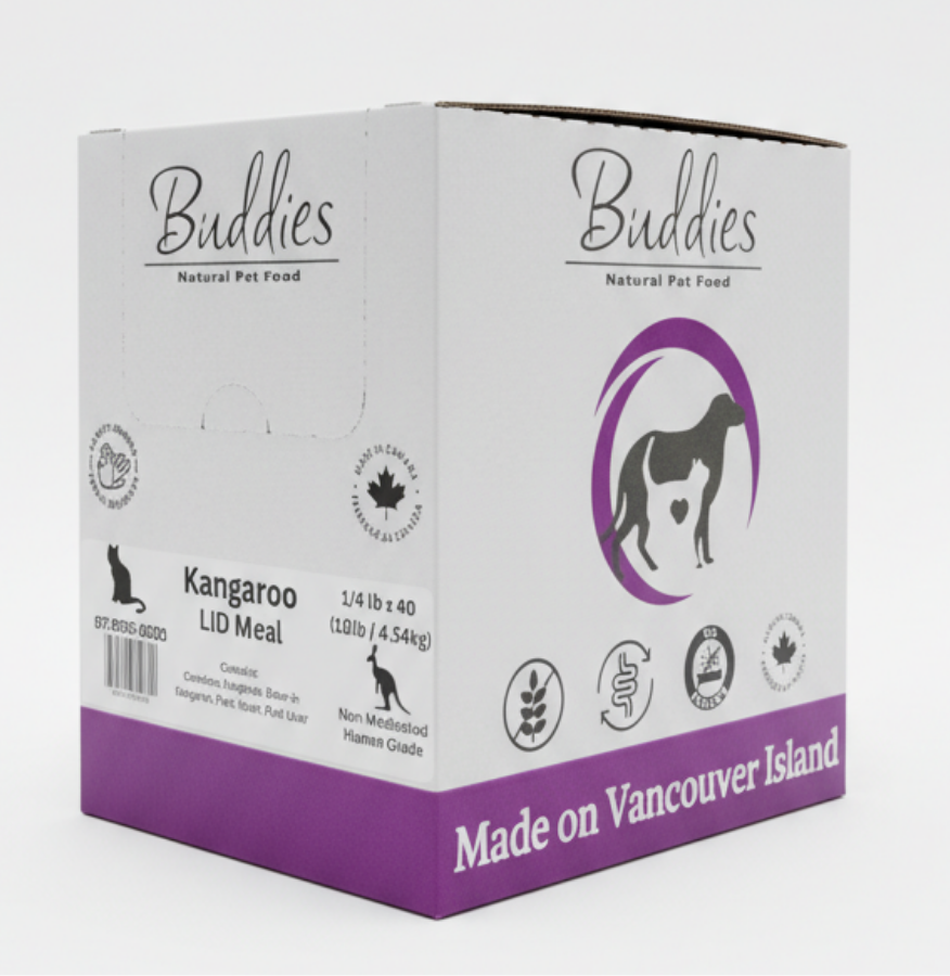 Buddies Cat Kangaroo Butcher Block 1/4lb 10lb Box