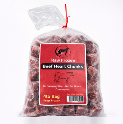 Buddies Beef Heart Chunks 4lb Bag