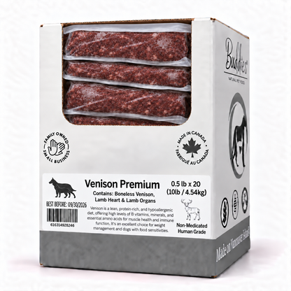 Buddies Venison Premium 1/2lb 10lb Box
