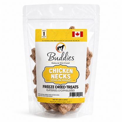 Buddies Freeze-Dried Chicken Necks, 65g