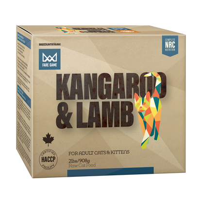 Big Country Raw Fare Game Kangaroo and Lamb Frozen Cat Food, 2-lb