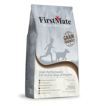 FirstMate High Performance Grain Friendly Dry Food for Active Dogs and Puppies bag