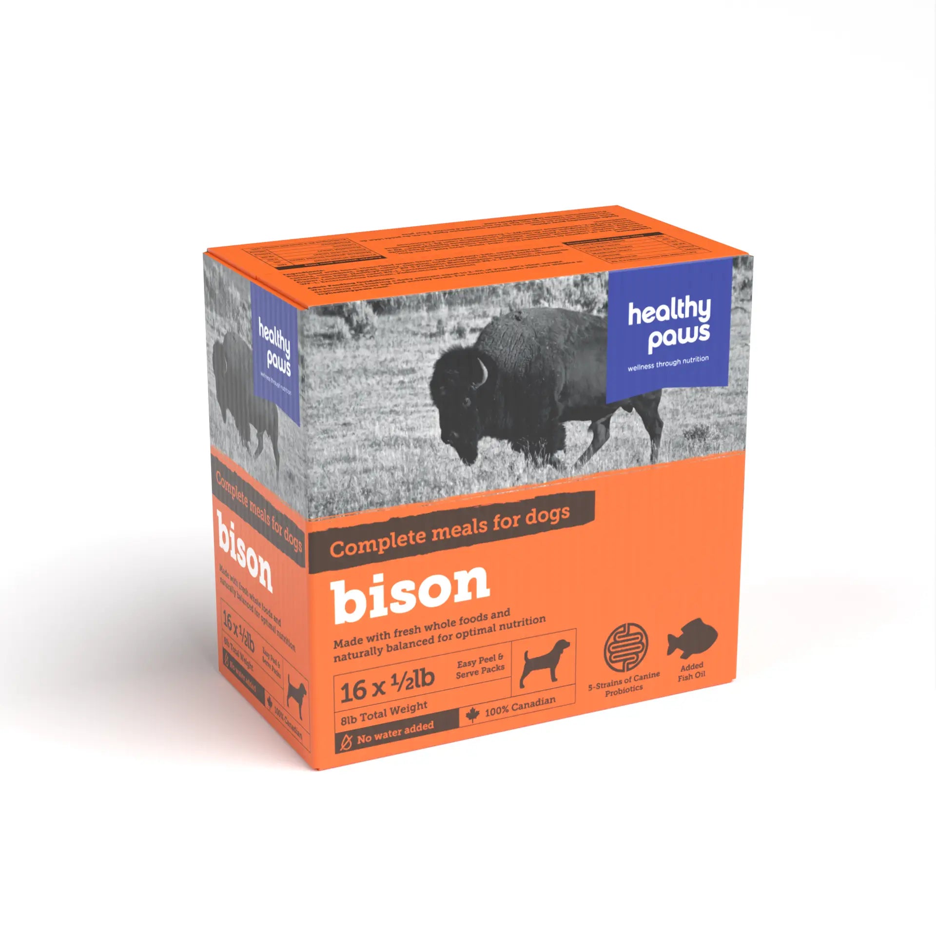 Healthy Paws Complete Dinner Bison 16 x 1/2lb
