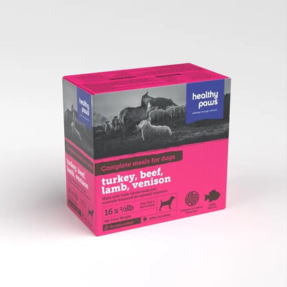 Healthy Paws Dinner Turkey/Lamb/Beef/Venison 16 x 1/2lb