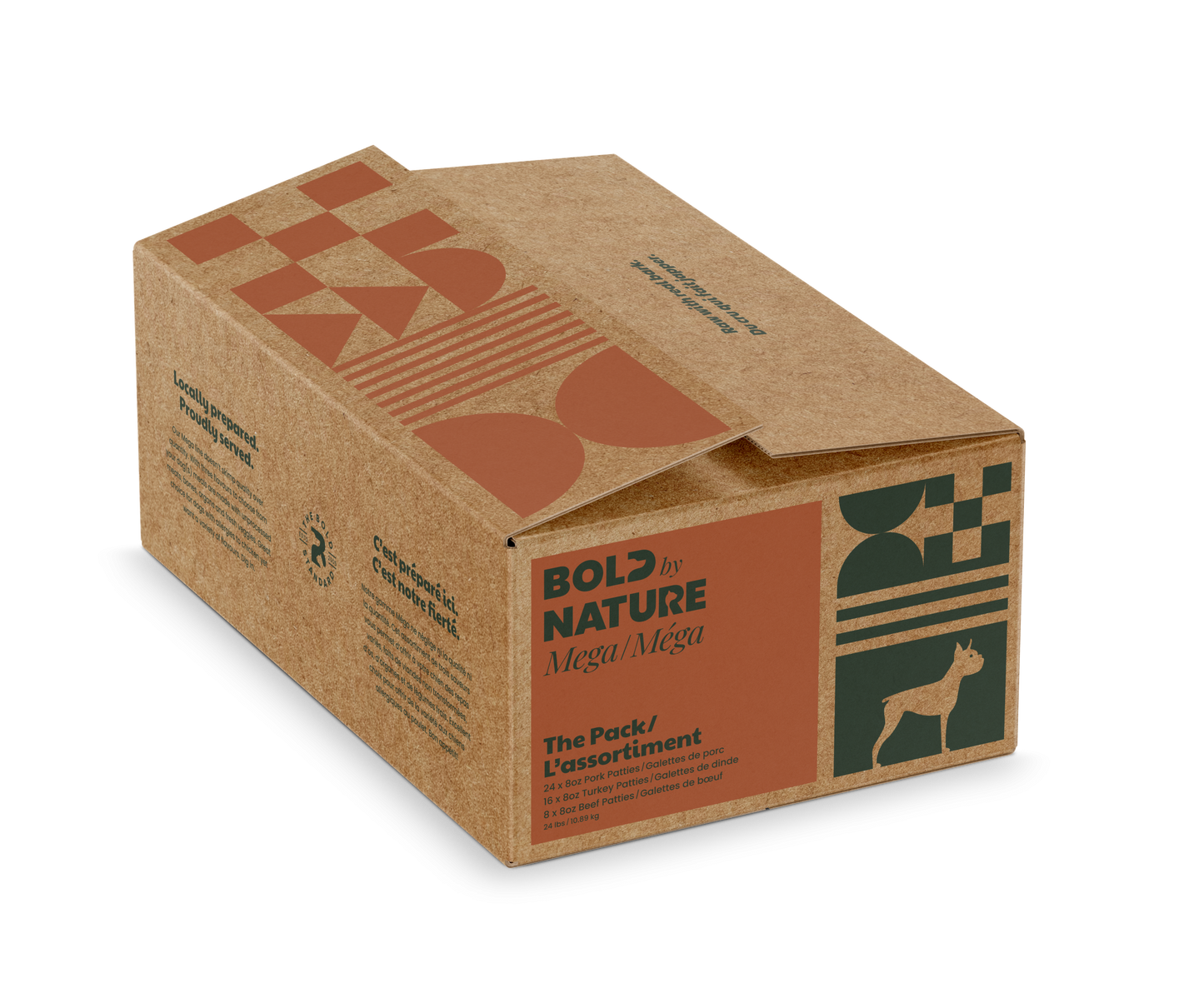 Bold by Nature The Pack Non-Chicken Variety Frozen, 24-lb