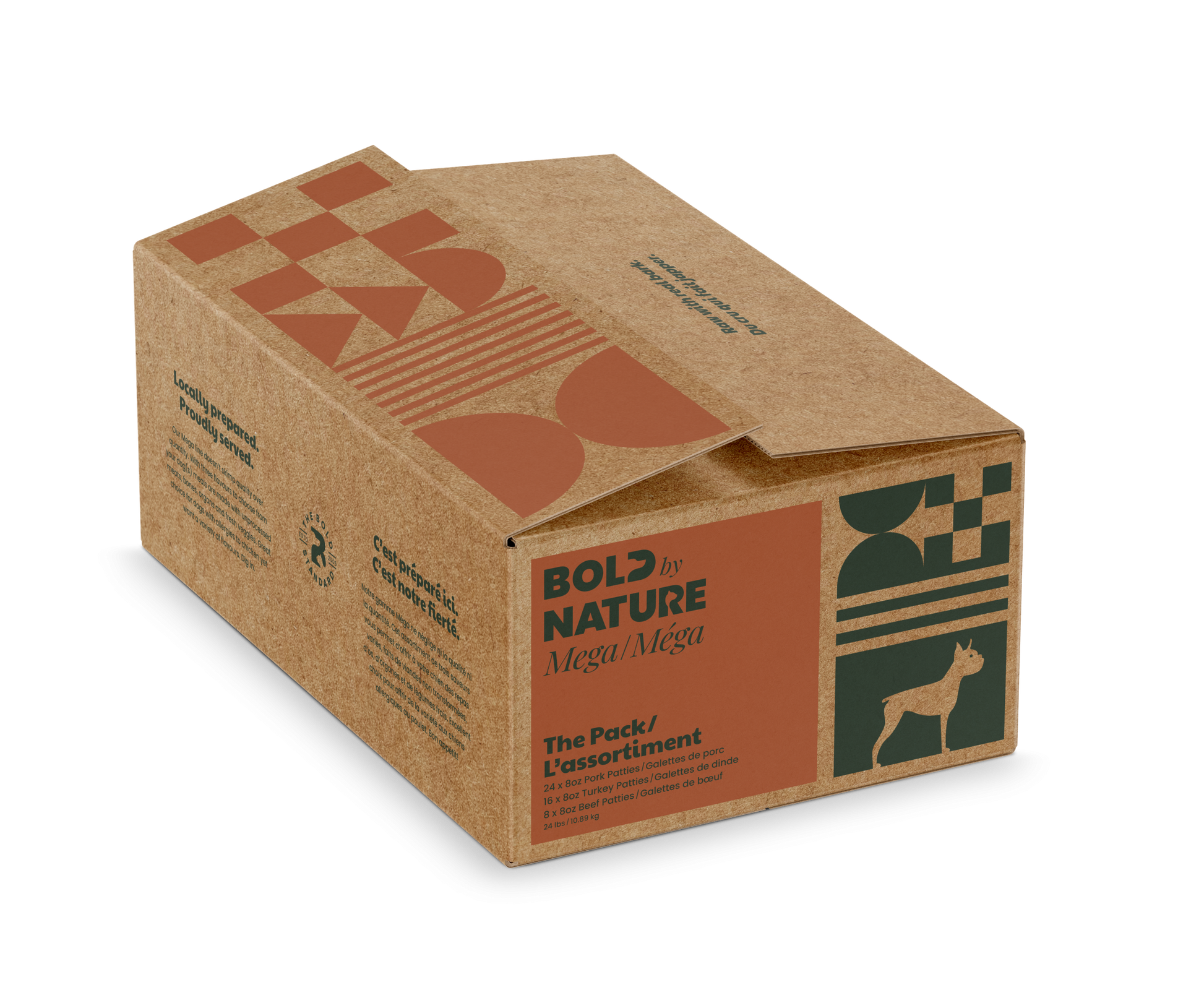 Bold by Nature The Pack Non-Chicken Variety Frozen, 24-lb