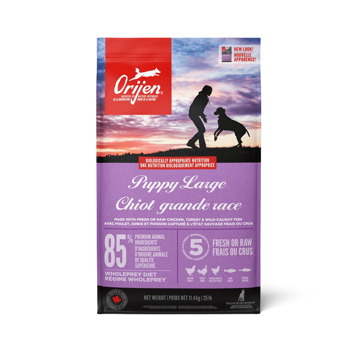 Orijen Puppy Large Breed Dry Dog Food bag