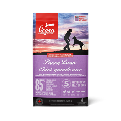 Orijen Puppy Large Breed Dry Dog Food bag