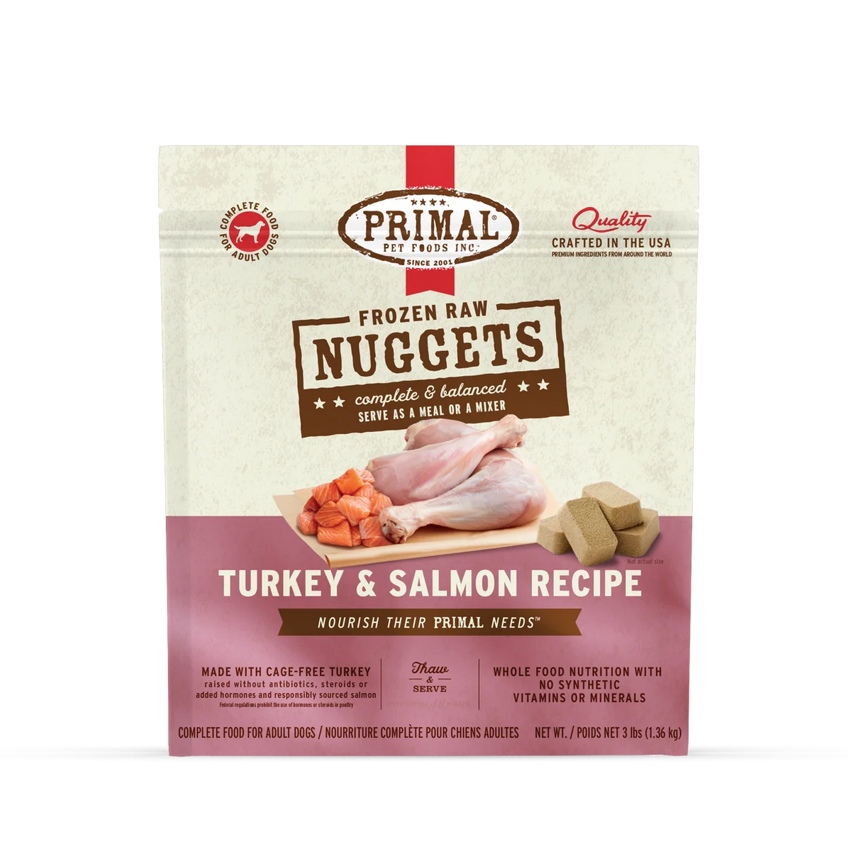 Primal Turkey & Sardines Nuggets for Dogs 3lb