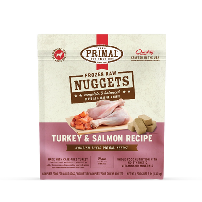 Primal Turkey & Sardines Nuggets for Dogs 3lb