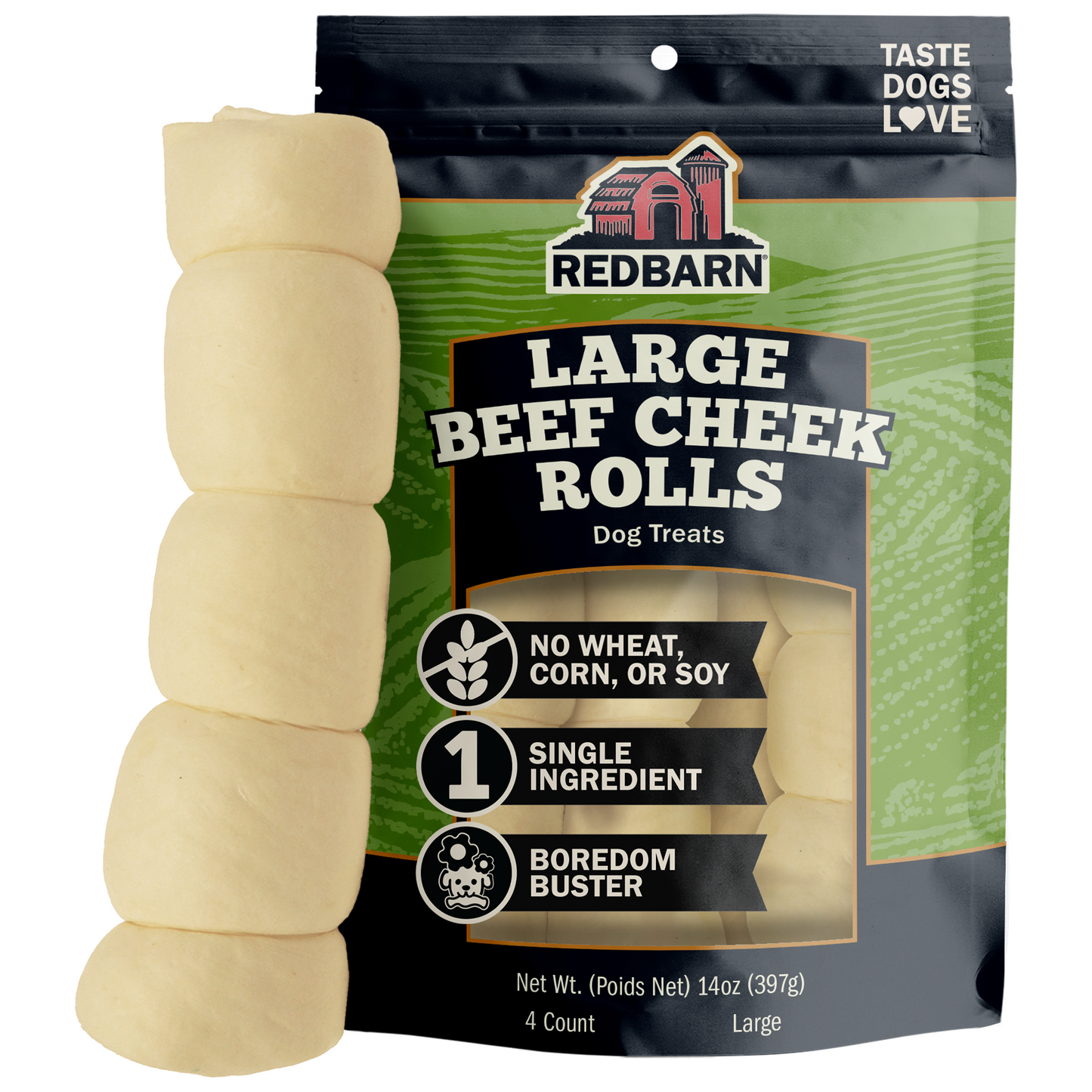Redbarn Beef Cheek Roll, Small/Medium
