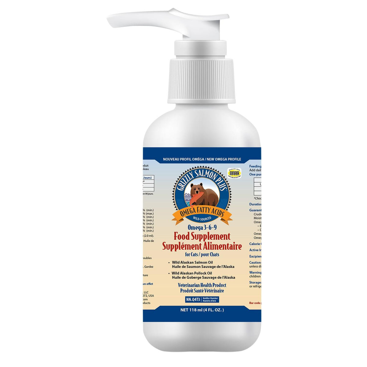 Grizzly Salmon Oil for Cats 118ml