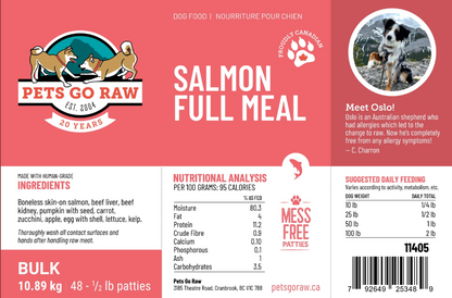 Pets Go Raw Salmon Full Meal